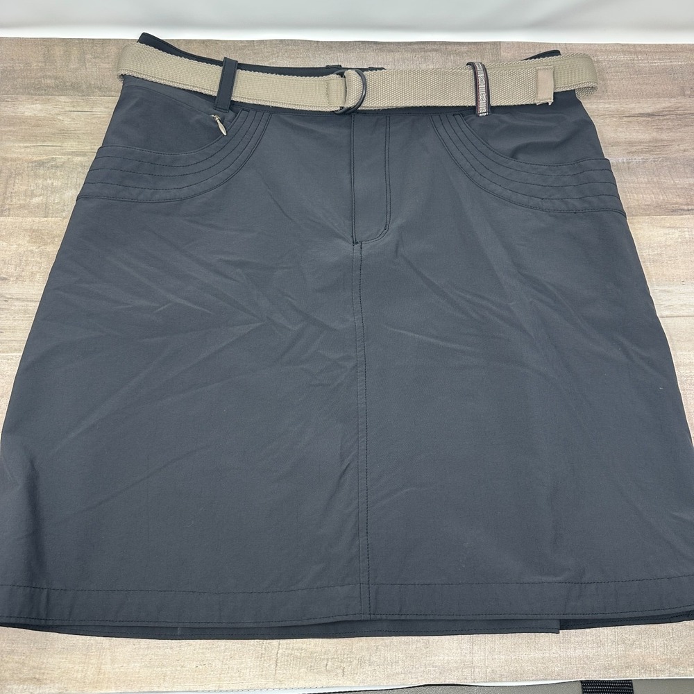 SHERPA ADVENTURE GEAR Women's Size 6 Skirt A-line Pockets Quick Dry~Black/Gray-